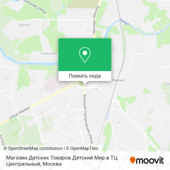 Карта Магазин Детских Товаров Детский Мир в ТЦ Центральный