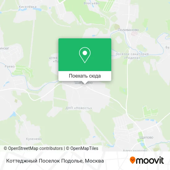 Карта Коттеджный Поселок Подолье