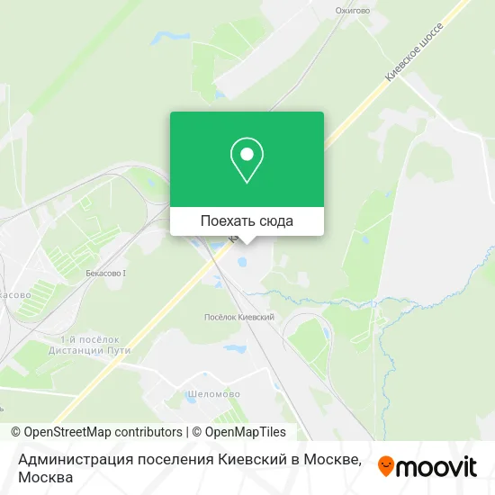 Карта Администрация поселения Киевский в Москве