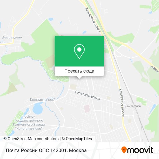 Карта Почта России ОПС 142001