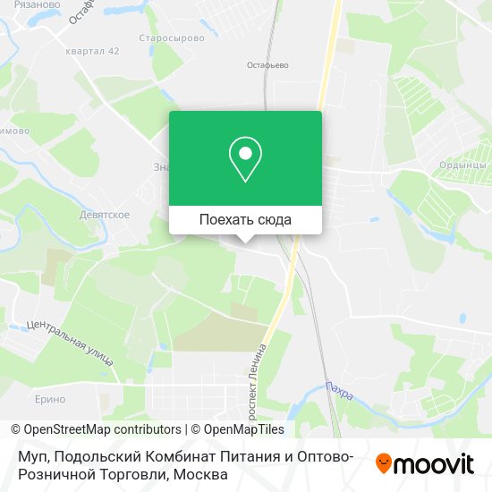 Карта Муп, Подольский Комбинат Питания и Оптово-Розничной Торговли