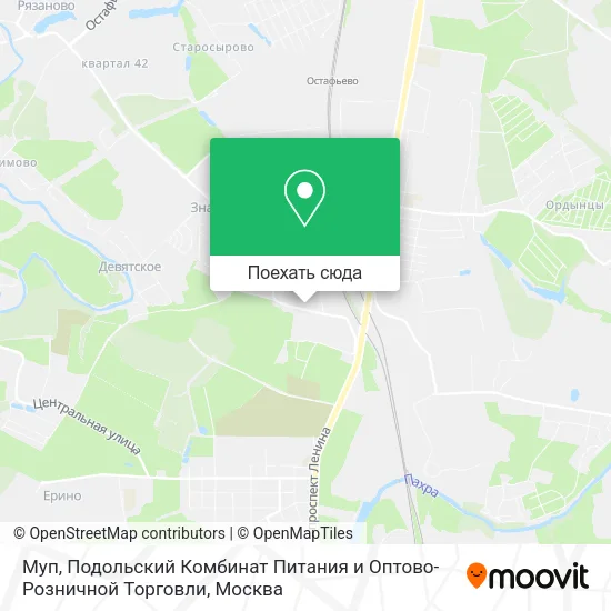 Карта Муп, Подольский Комбинат Питания и Оптово-Розничной Торговли