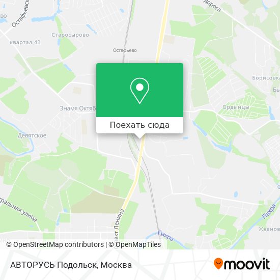 Карта АВТОРУСЬ Подольск