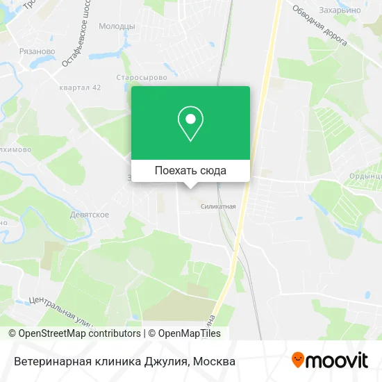 Карта Ветеринарная клиника Джулия