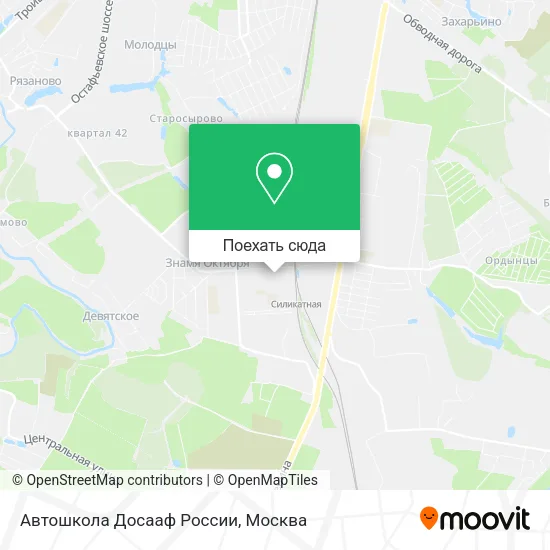 Карта Автошкола Досааф России