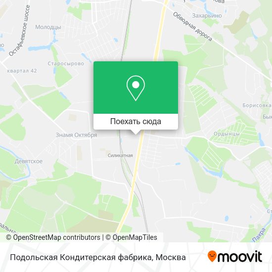 Карта Подольская Кондитерская фабрика