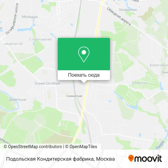 Карта Подольская Кондитерская фабрика