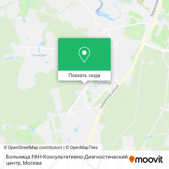 Карта Больница РАН-Консультативно-Диагностический центр