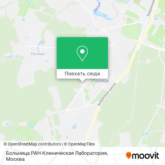 Карта Больница РАН-Клиническая Лаборатория