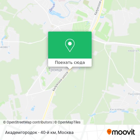 Карта Академгородок - 40-й км