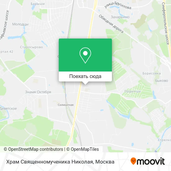 Карта Храм Священномученика Николая
