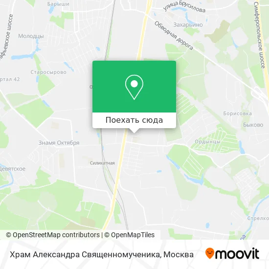 Карта Храм Александра Священномученика