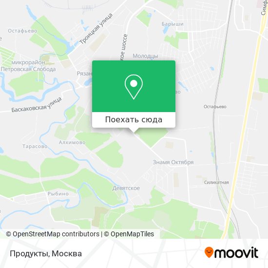 Карта Продукты