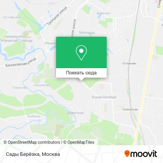 Карта Сады Берёзка