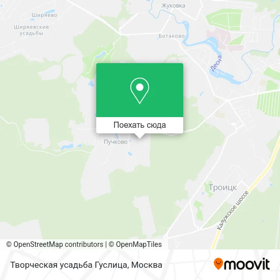 Карта Творческая усадьба Гуслица