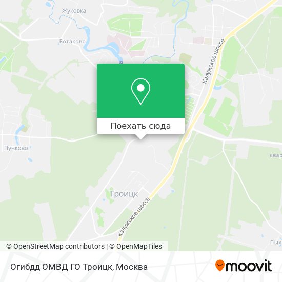 Карта Огибдд ОМВД ГО Троицк
