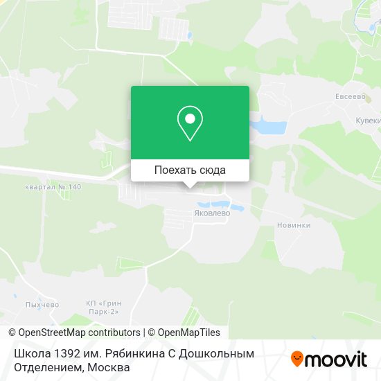 Карта Школа 1392 им. Рябинкина С Дошкольным Отделением