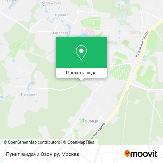 Карта Пункт выдачи Озон.ру