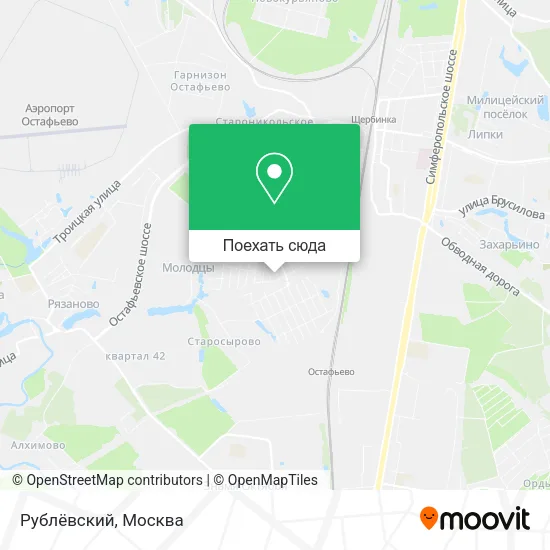 Карта Рублёвский