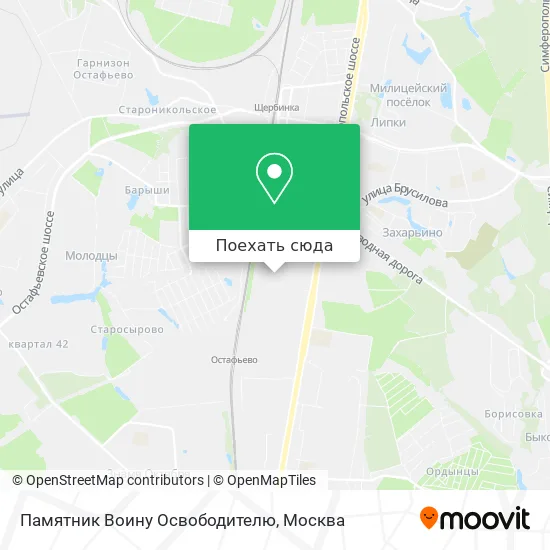 Карта Памятник Воину Освободителю