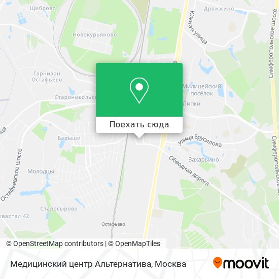 Карта Медицинский центр Альтернатива