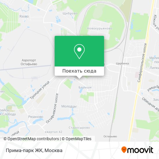 Карта Прима-парк ЖК