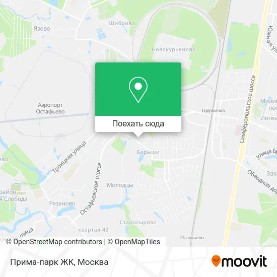 Карта Прима-парк ЖК