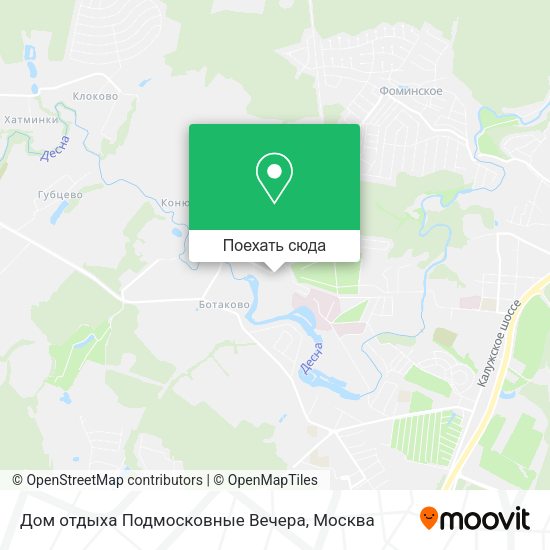 Карта Дом отдыха Подмосковные Вечера