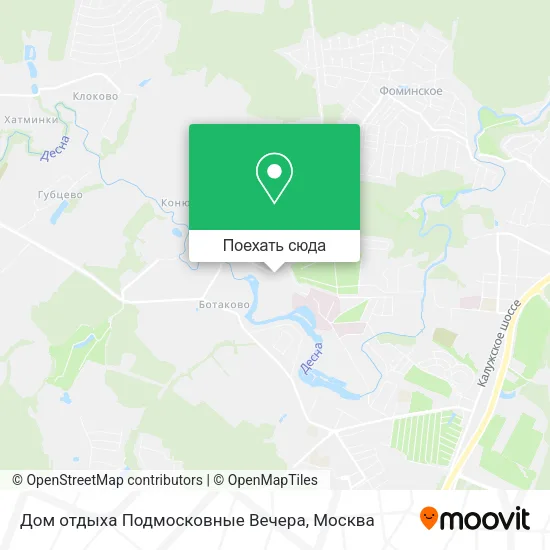 Карта Дом отдыха Подмосковные Вечера