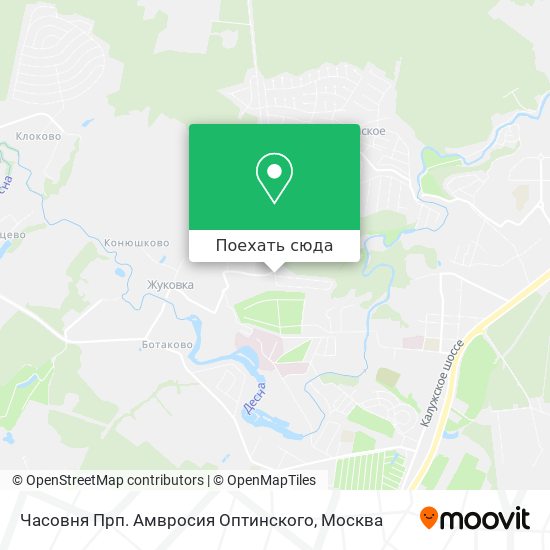 Карта Часовня Прп. Амвросия Оптинского