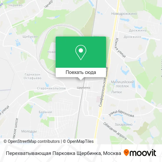 Карта Перехватывающая Парковка Щербинка