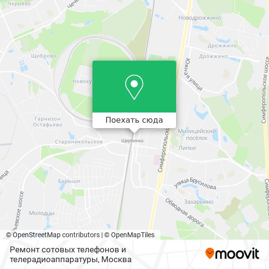 Карта Ремонт сотовых телефонов и телерадиоаппаратуры
