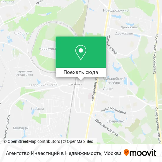 Карта Агентство Инвестиций в Недвижимость