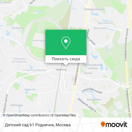 Карта Детский сад 61 Родничок