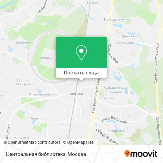 Карта Центральная библиотека