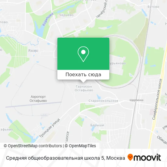 Карта Средняя общеобразовательная школа 5