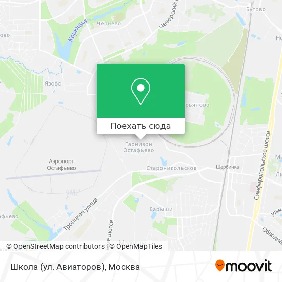 Карта Школа (ул. Авиаторов)