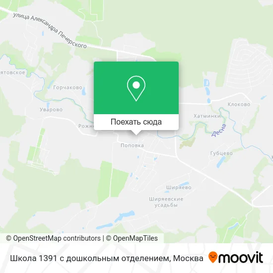 Карта Школа 1391 с дошкольным отделением