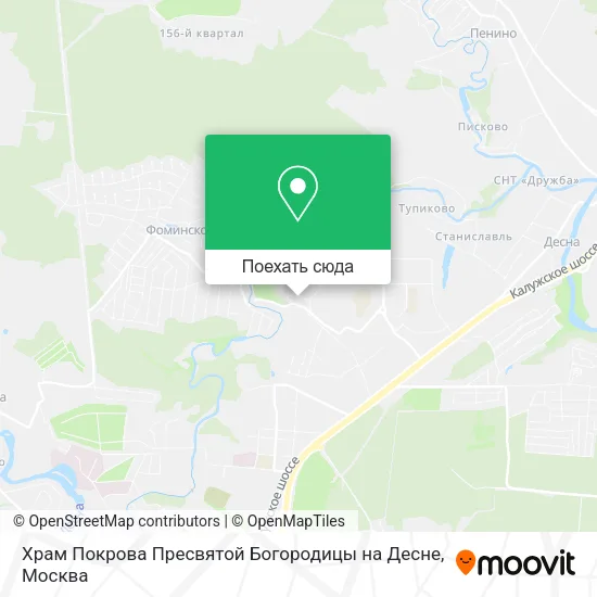 Карта Храм Покрова Пресвятой Богородицы на Десне