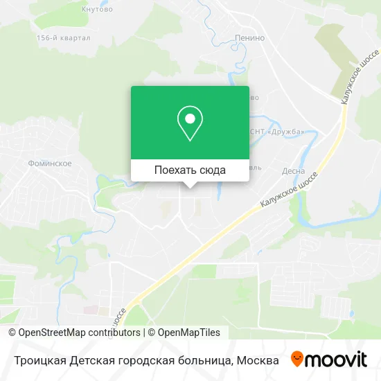 Карта Троицкая Детская городская больница