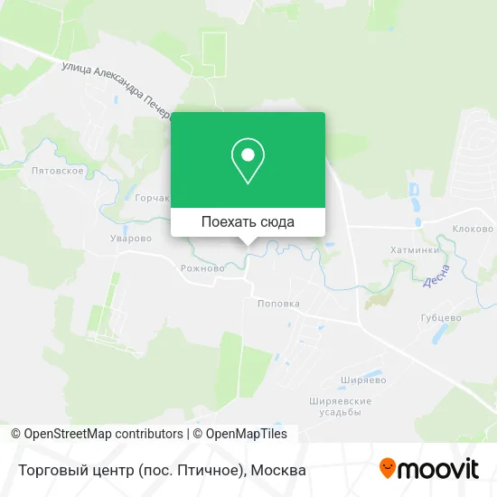 Карта Торговый центр (пос. Птичное)