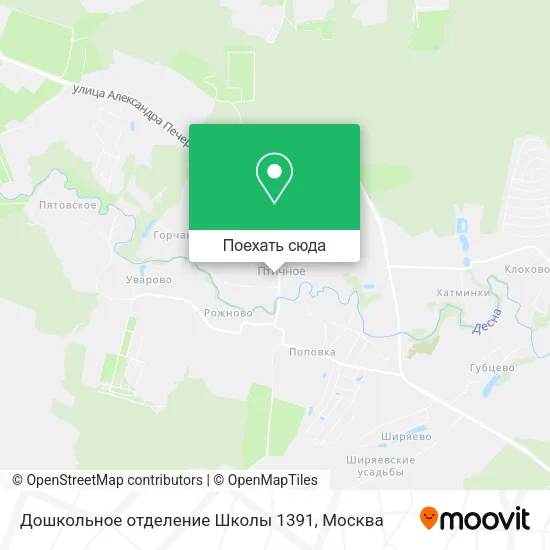 Карта Дошкольное отделение Школы 1391