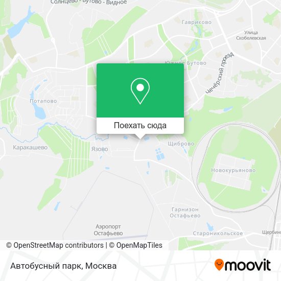 Карта Автобусный парк