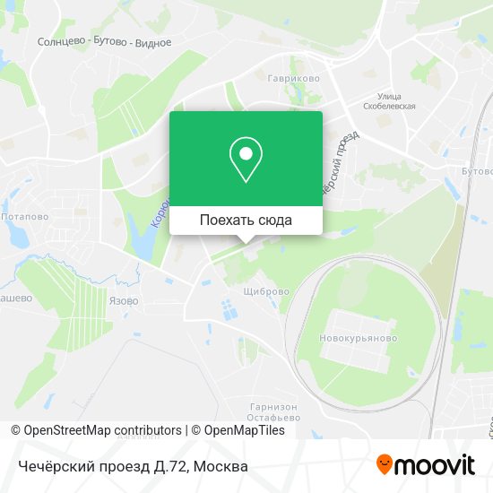 Карта Чечёрский проезд Д.72