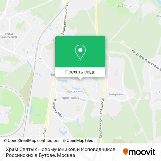 Карта Храм Святых Новомучеников и Исповедников Российских в Бутове