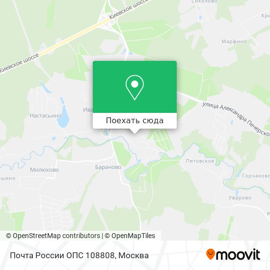 Карта Почта России ОПС 108808