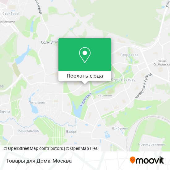Карта Товары для Дома