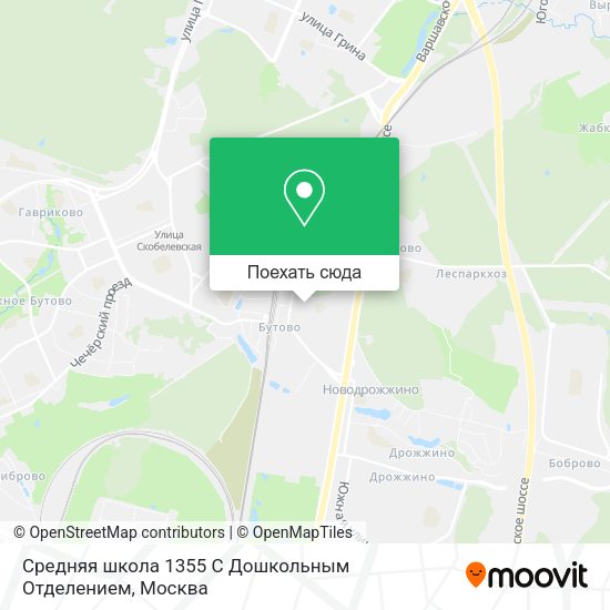 Карта Средняя школа 1355 С Дошкольным Отделением