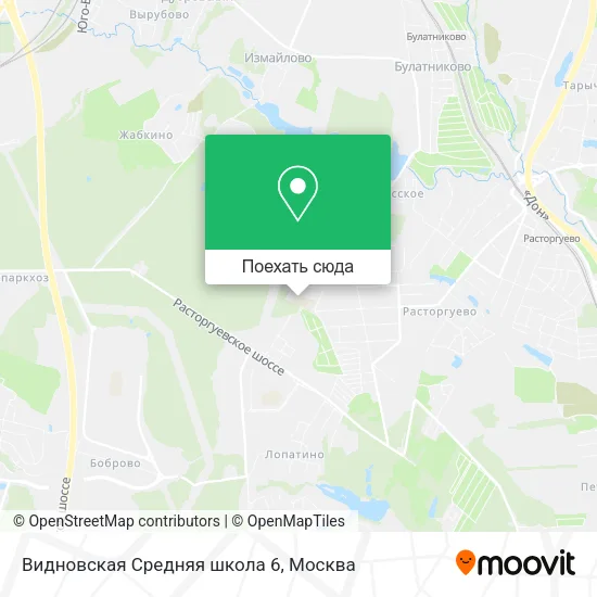 Карта Видновская Средняя школа 6