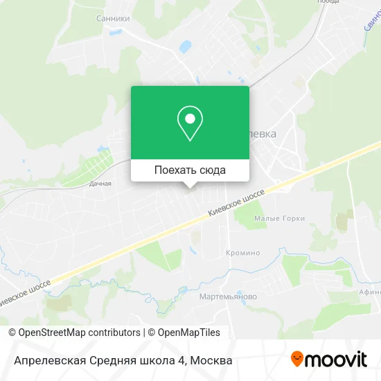 Карта Апрелевская Средняя школа 4